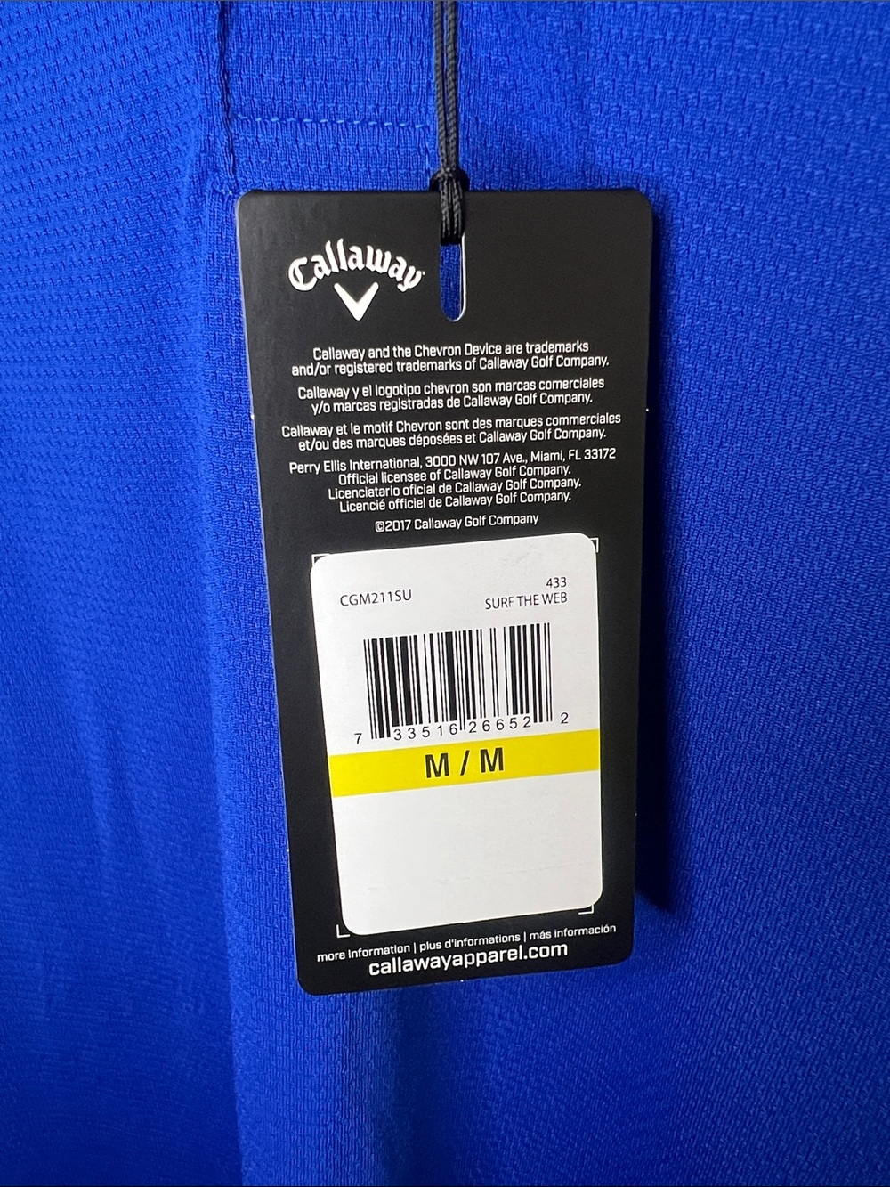 Callaway LALO Tequila Men's Blue Polo - Picture 2 of 8